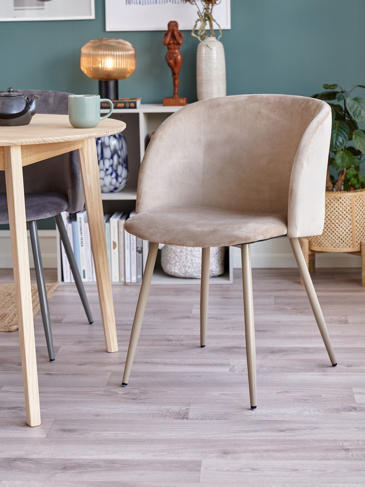 ANNA Velvet dining chair with arm rest