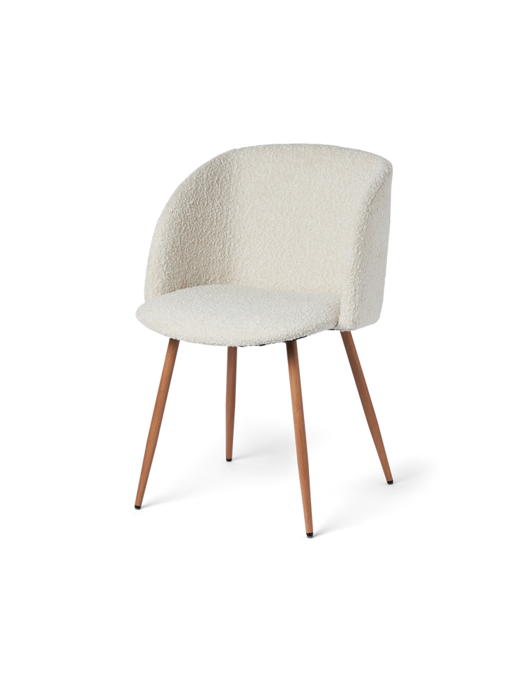 ANNA Bouclé dining chair with arm rest