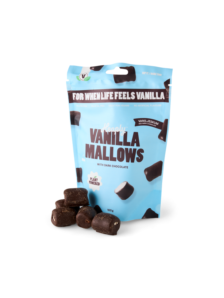 Vanilla marshmallows with chocolate