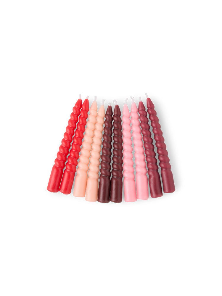 Twisted candles 10 cm