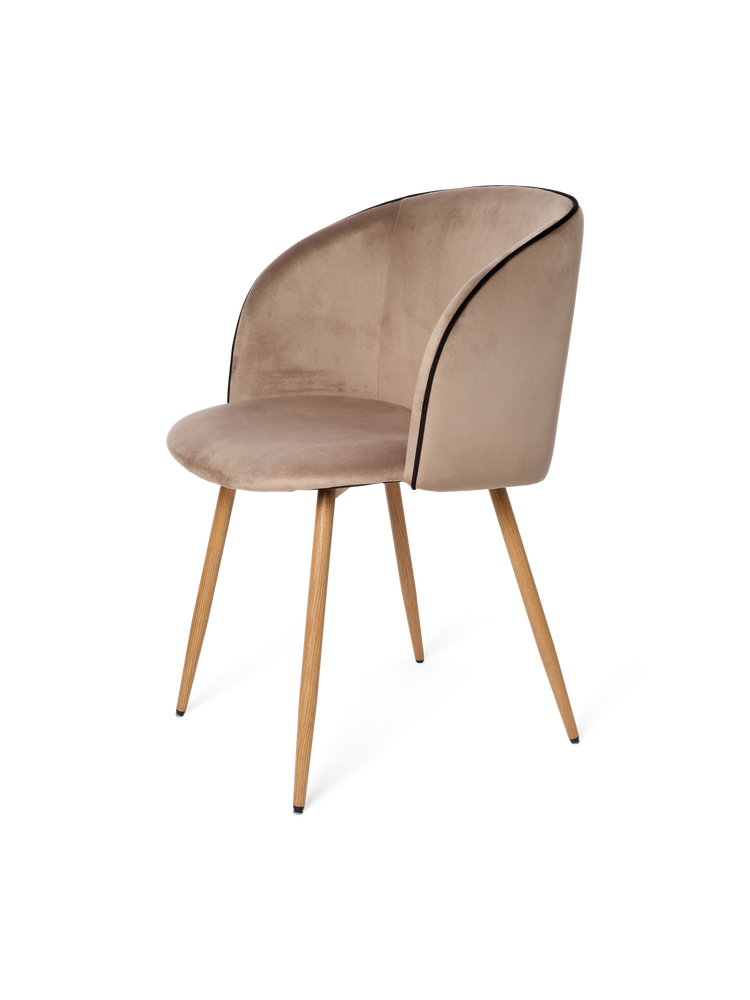 ANNA Velvet dining chair with arm rest