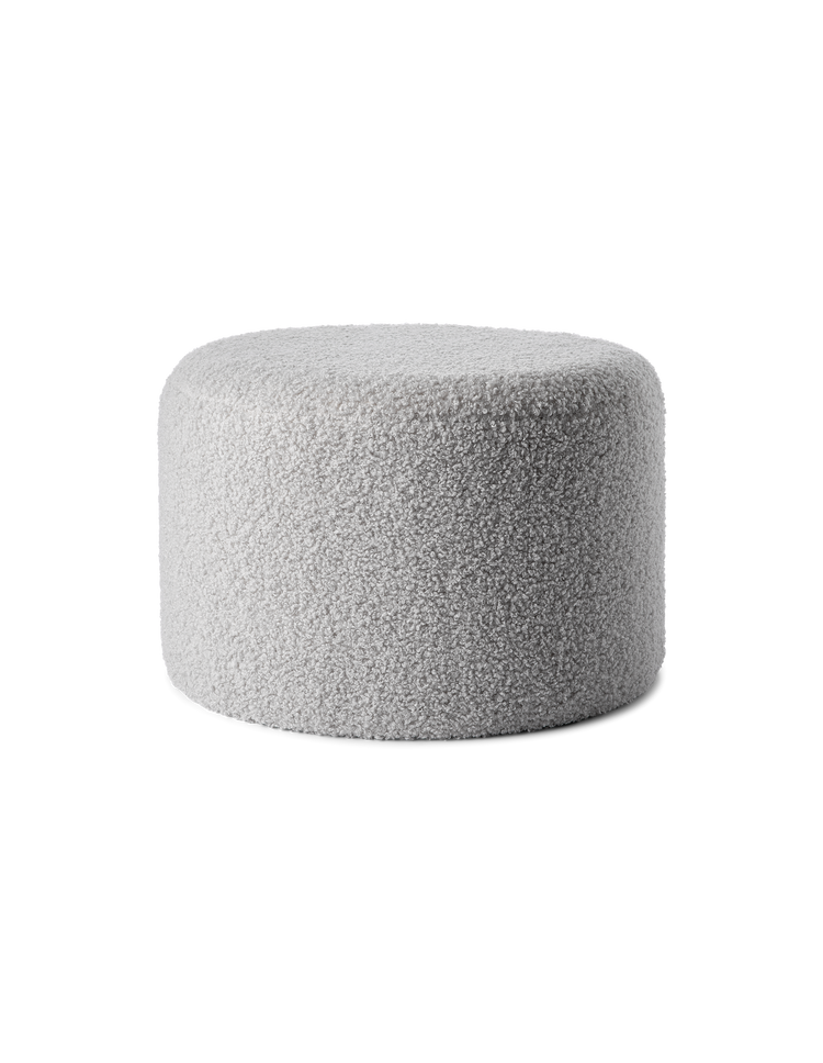 Pouffe with teddy fabric
