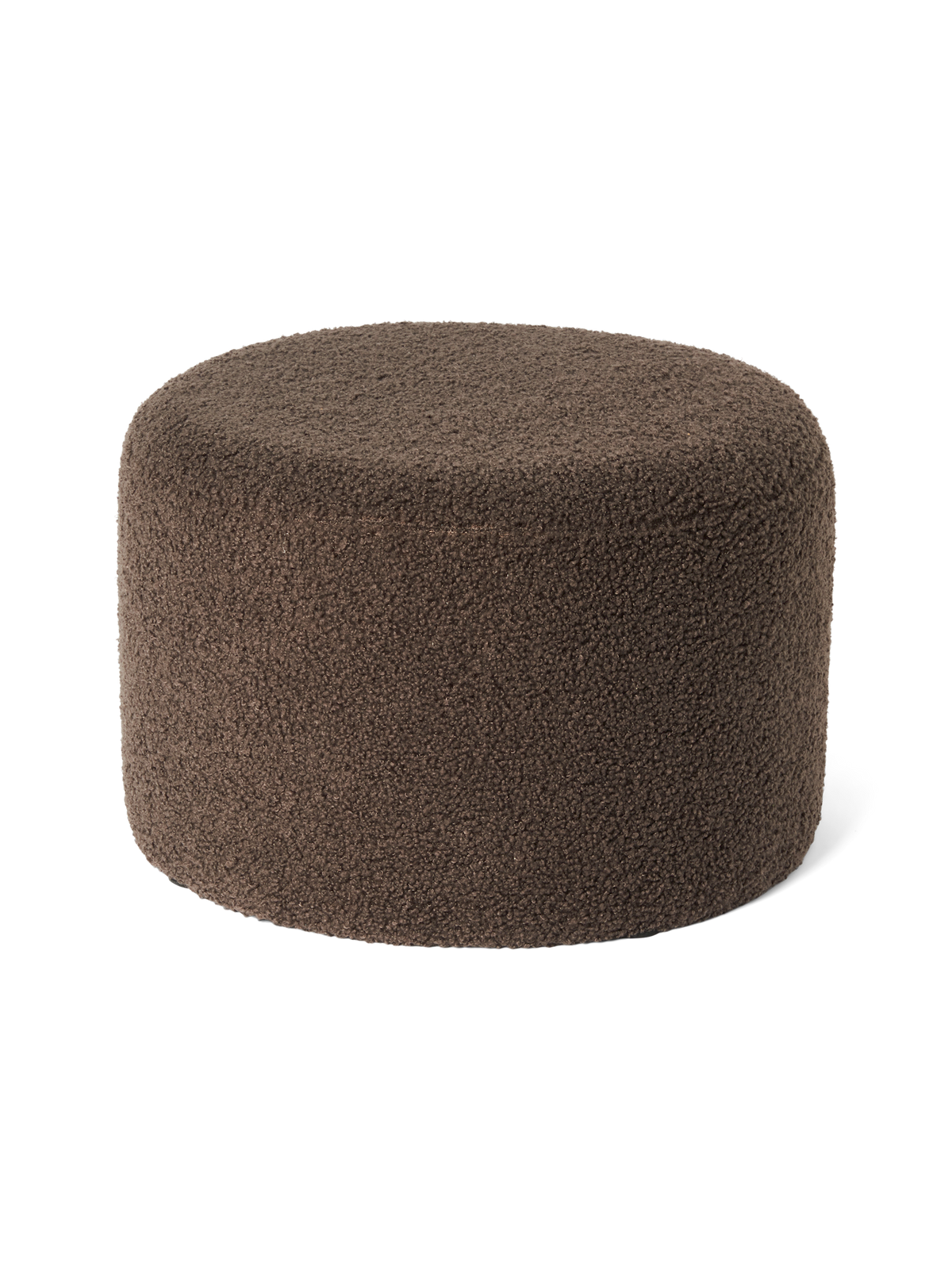 Pouffe with teddy fabric