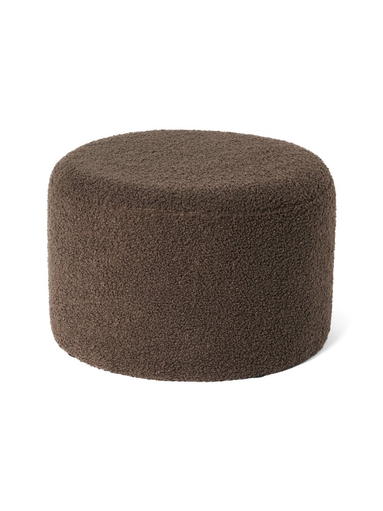 Pouffe with teddy fabric
