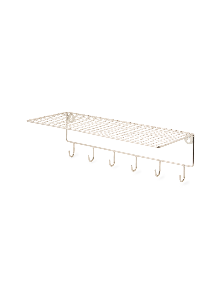 Shelf with hooks