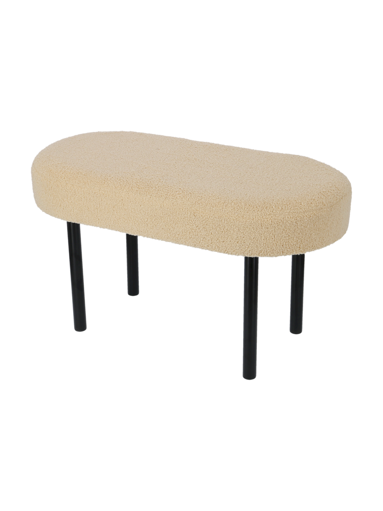Bench with teddy fabric