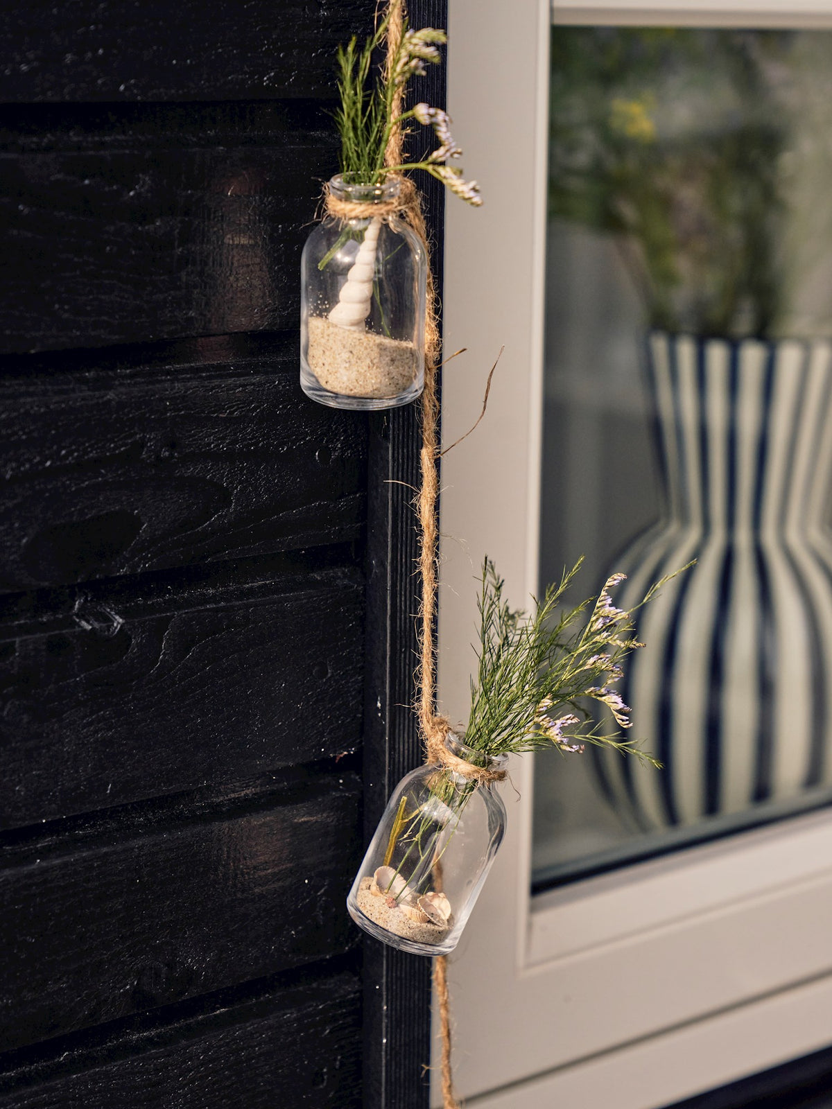 Vases on string