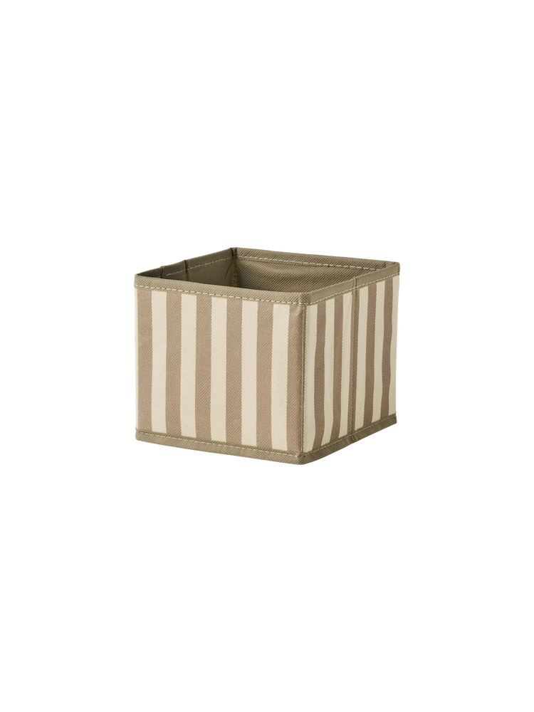 Textile storage box with handle