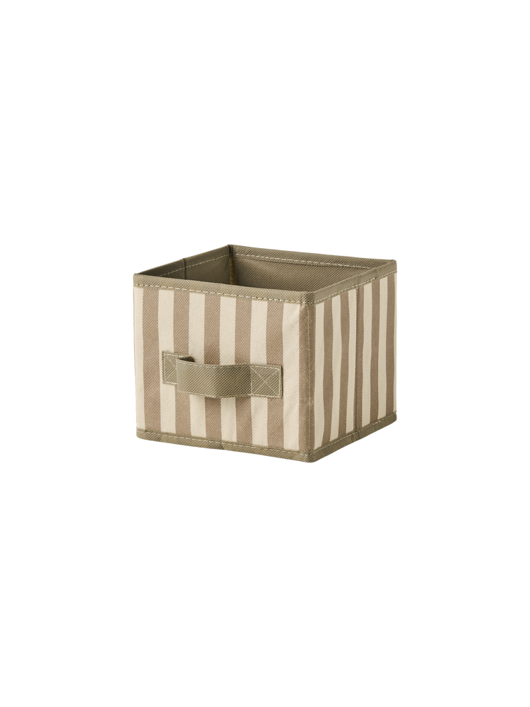 Textile storage box with handle