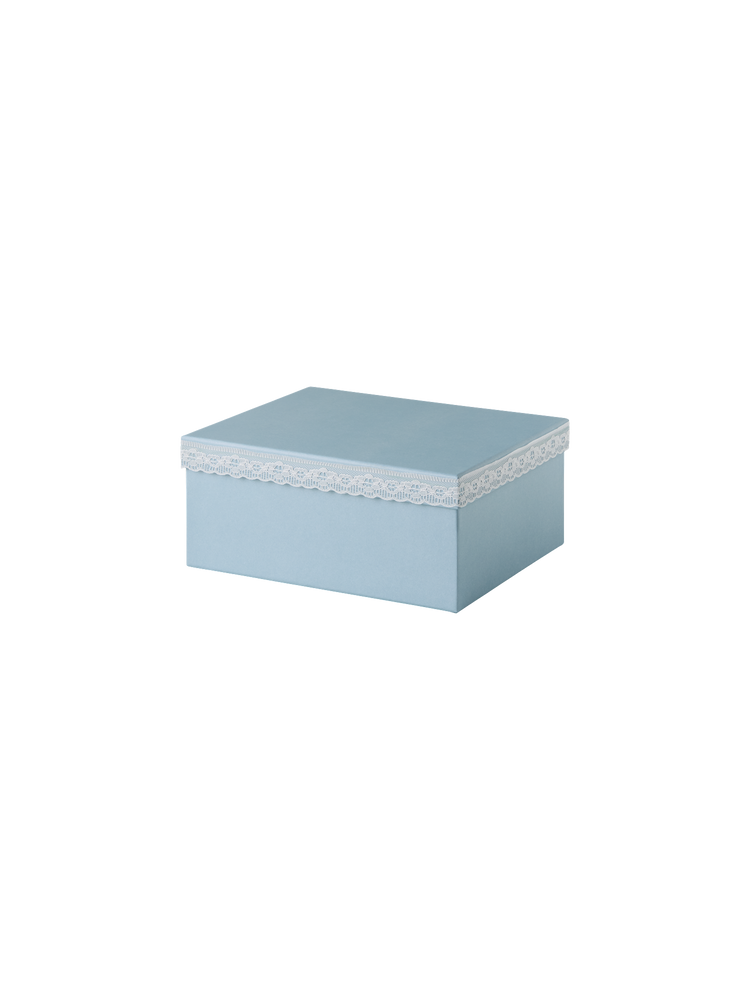 Storage box with lace detail