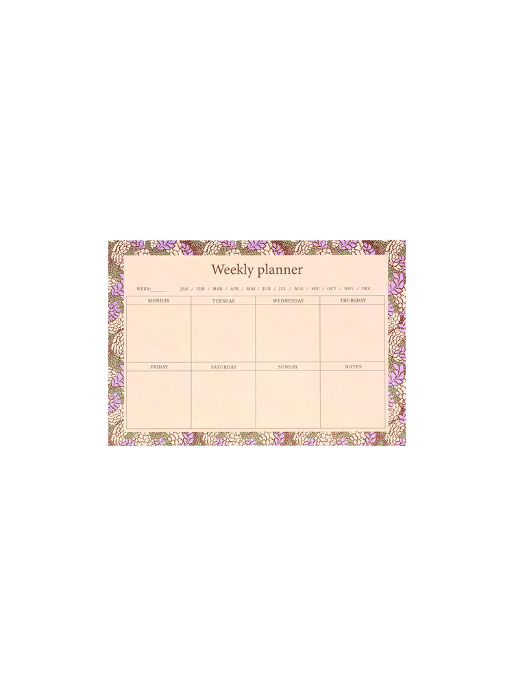 Weekly planner pad