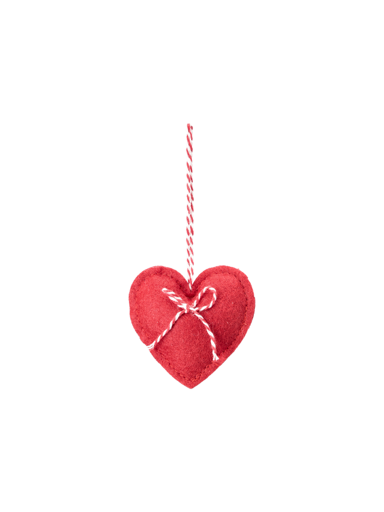 Christmas ornament felt heart