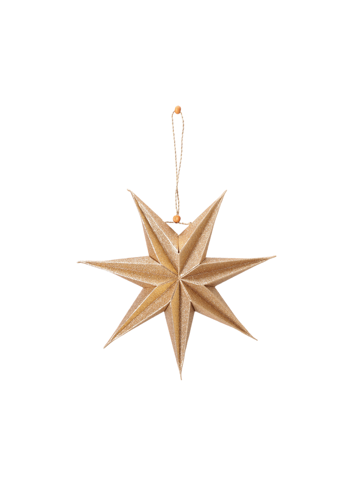 Paper star with glitter