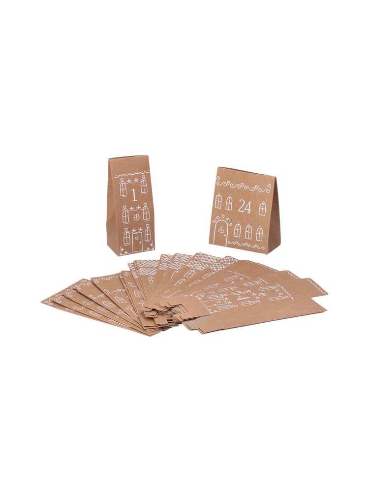 Advent calendar with gift bags