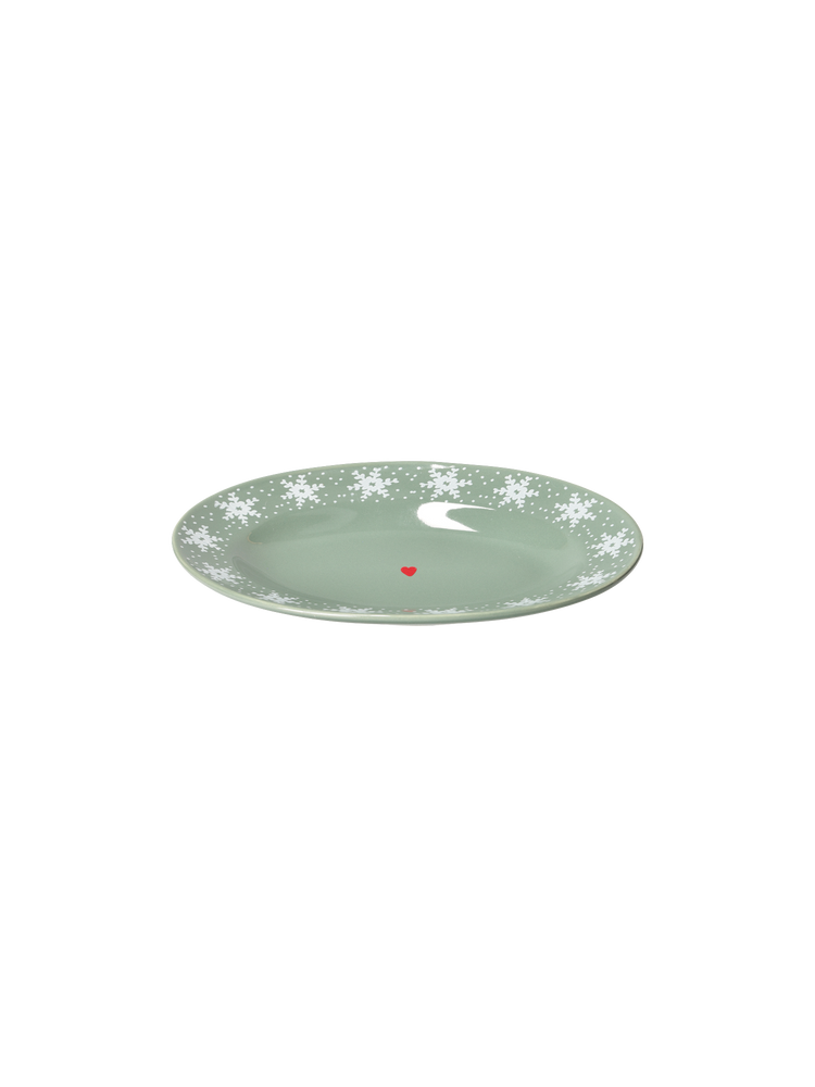 Serving plate with snowflakes